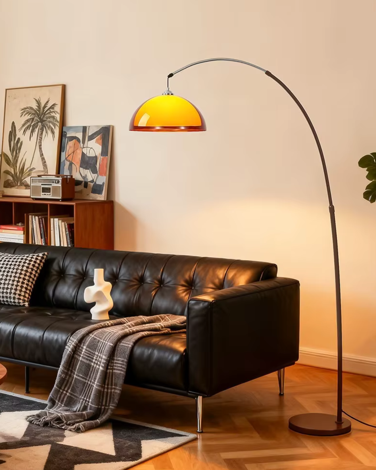 Ventoro Arc Floor Lamp with Dome Shade