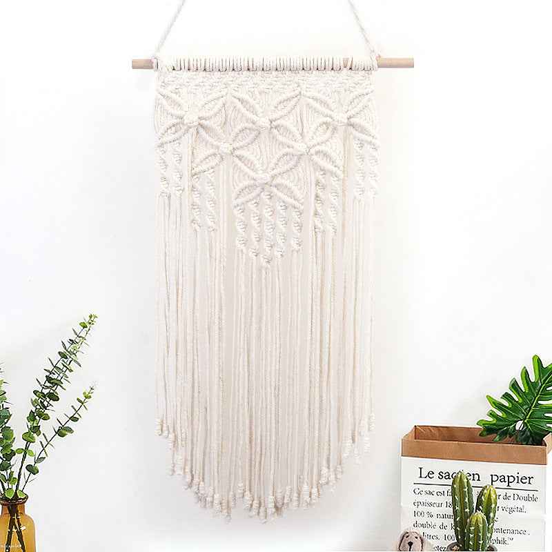 Macramé Wall Decor with Elaborate Decorations Acalora