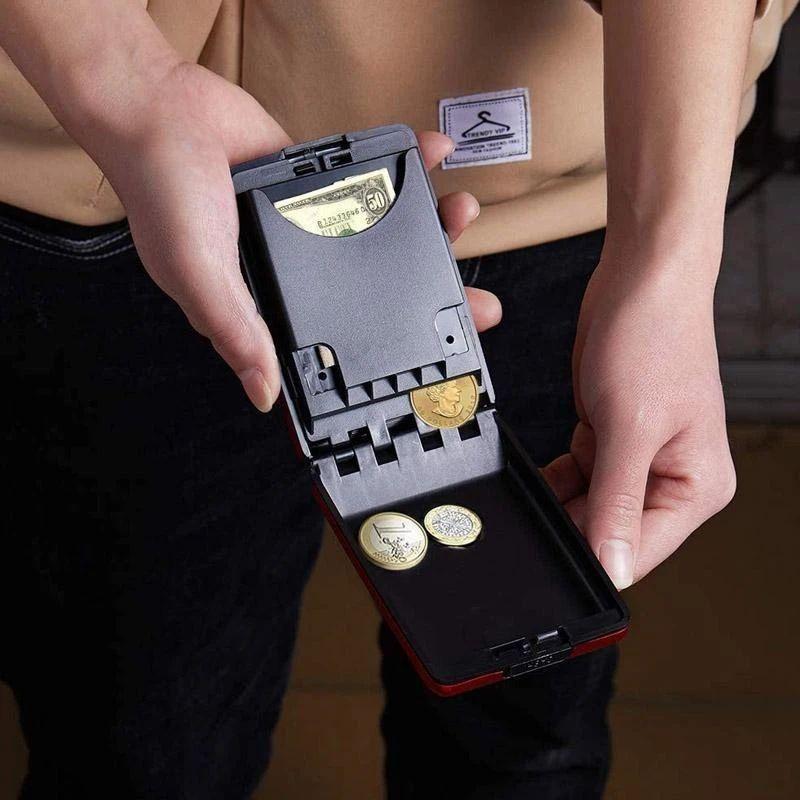 Secure cash and card case
