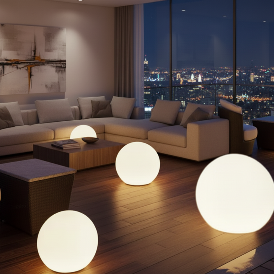SphereGlow Ball Lamp, 16 Color Options