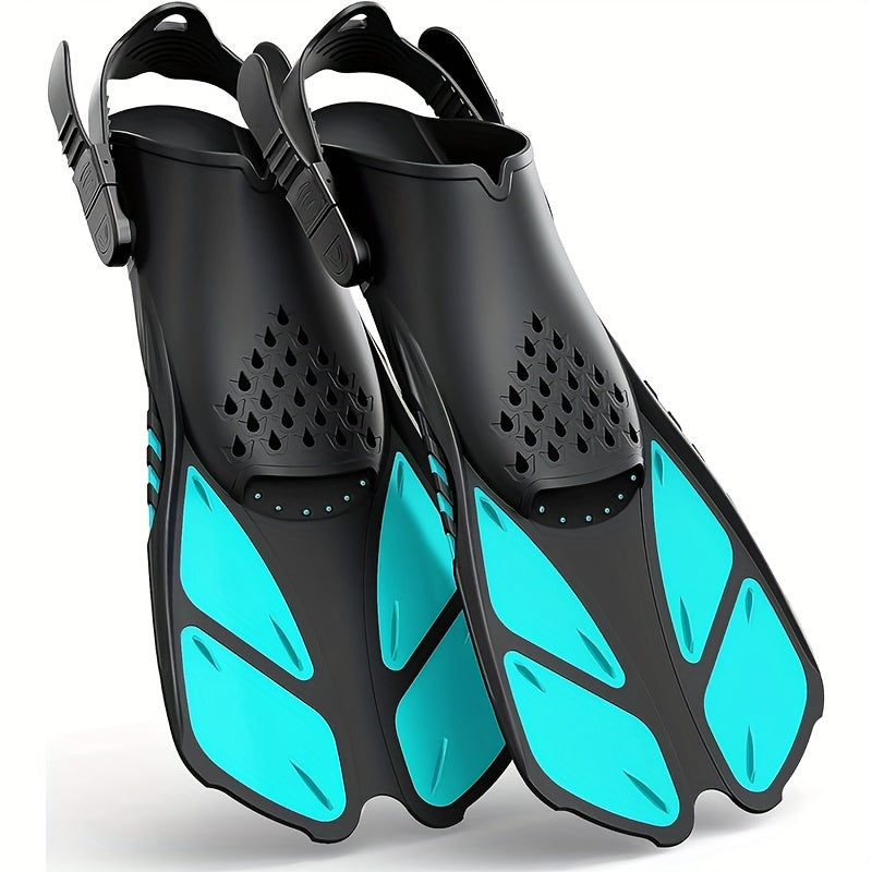 Skanto | SeaVana Glide Snorkel Fins | Adjustable & Short | Open Heel | For Travel & Leisure | Unisex
