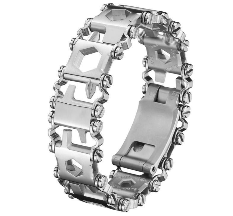 BowLift | 29-in-1 Multifunctional Stainless Steel Watch Strap/Bracelet, with 29 Hidden Practical Tools, for Sailing, Travel, Camping & Hiking