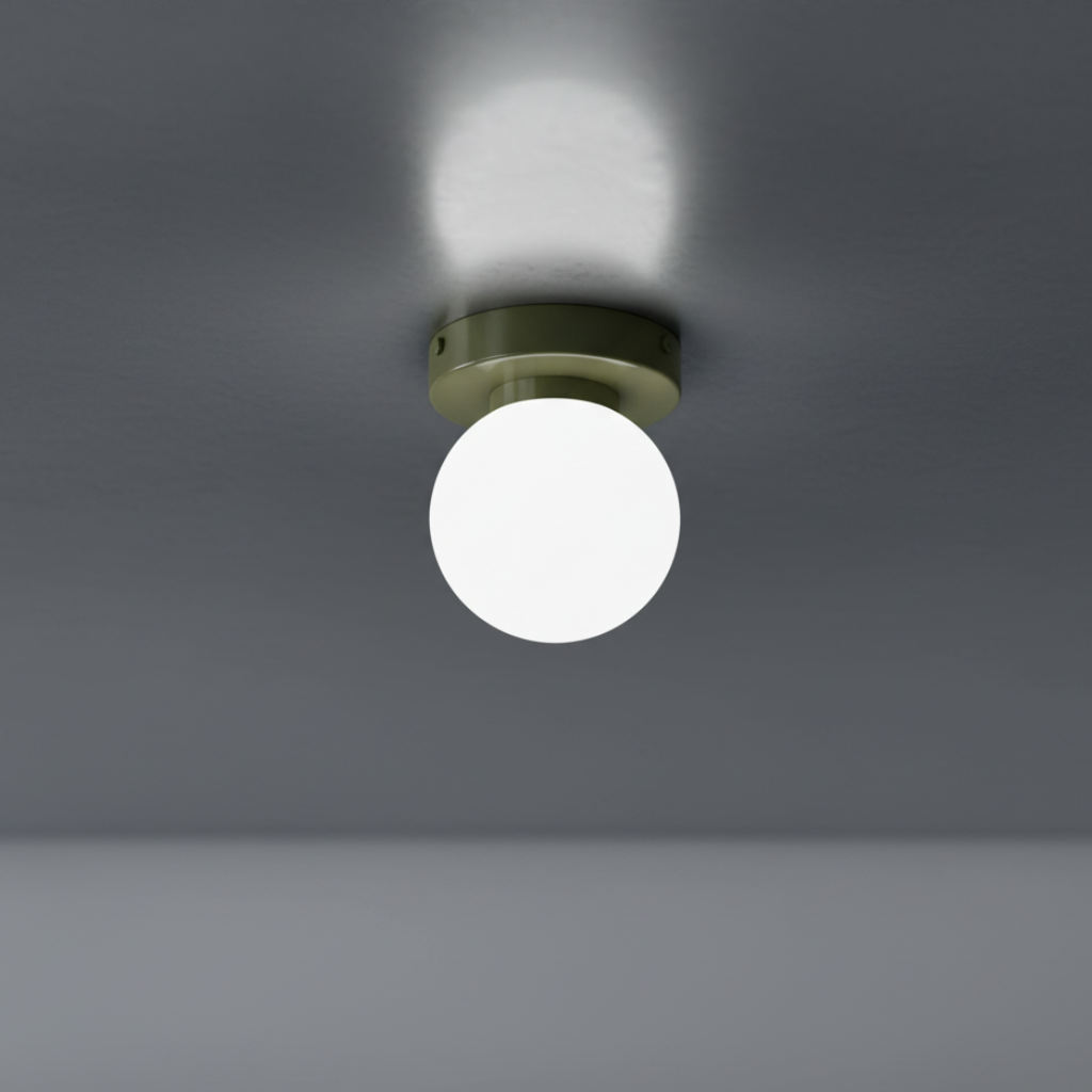 Frosted Glass Globe Wall & Ceiling Sconce
