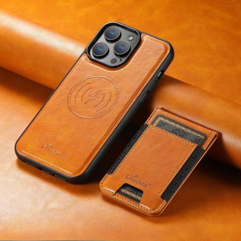 Skanto | Phone Case with Card Holder: Magnetic Stand, Wireless Charging (Magsafe Compatible)
