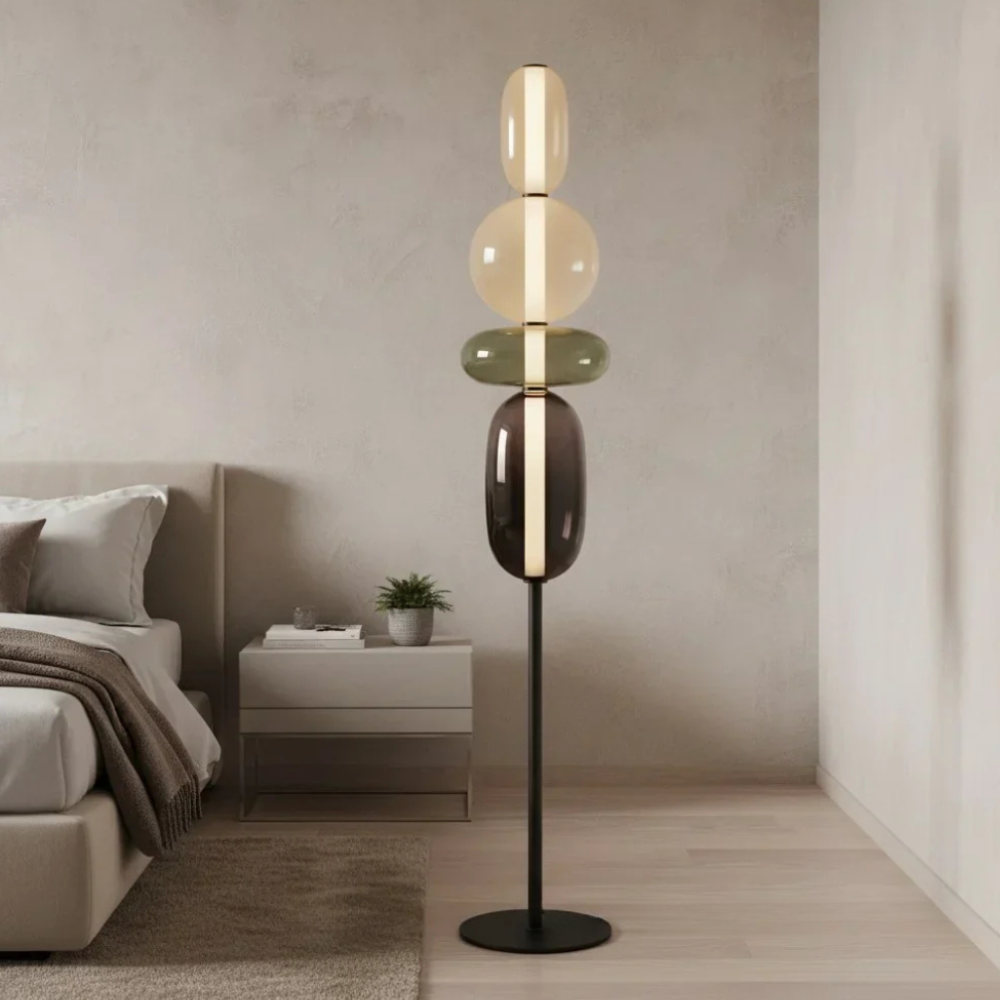 Solenne Sculptural Glass LED Floor Lamp