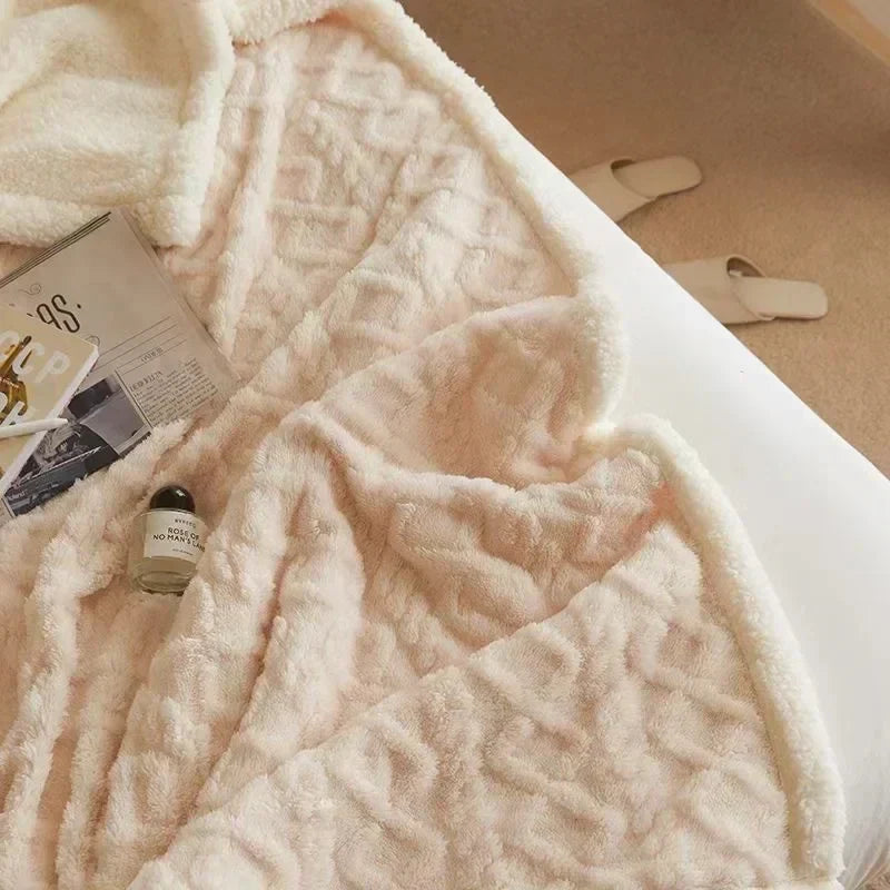 Thick Winter Lamb Wool Blanket - WarmWool