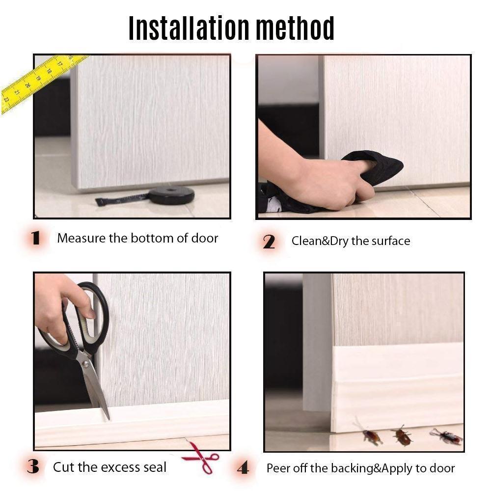 Under Door Draft Stopper Insulator Door Sweep 39" Length | Bowlift