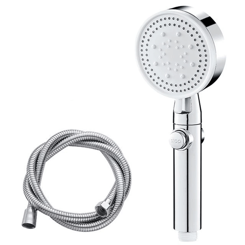 FlowControl Shower Head with 5 Settings and Push Button | Skanto