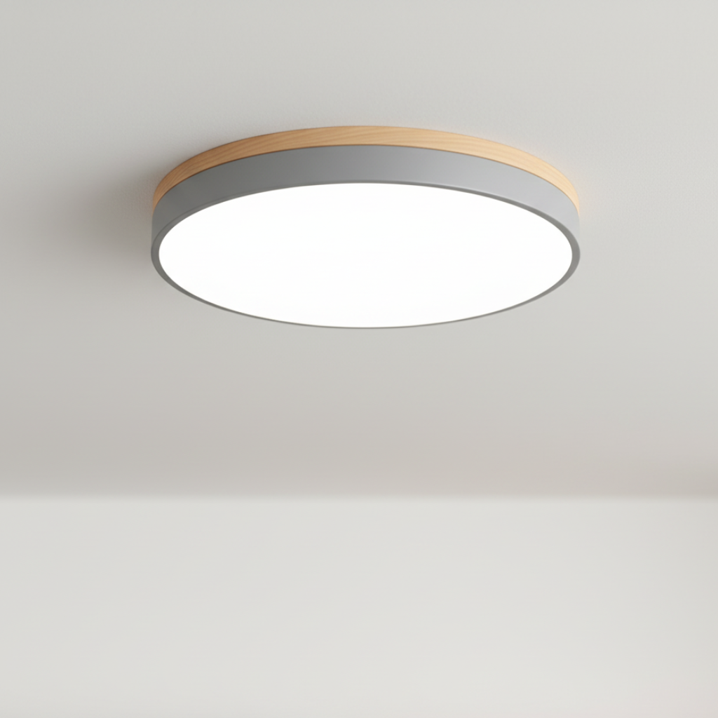 Horizon Ultra-Thin Wood-Accent Flush Mount