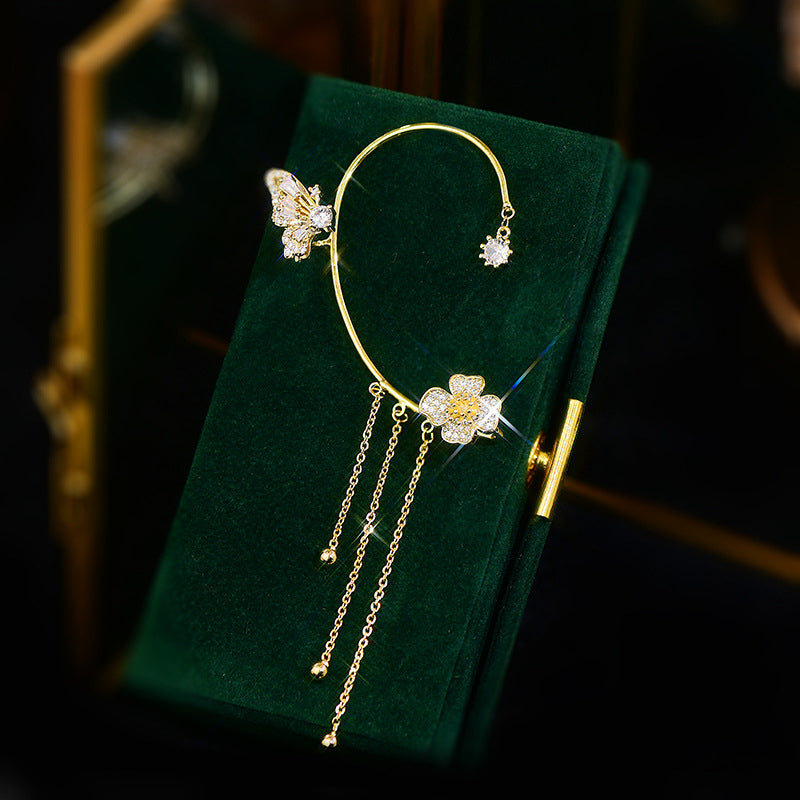 BowLift | Butterfly Tassel Style Zircon Earrings
