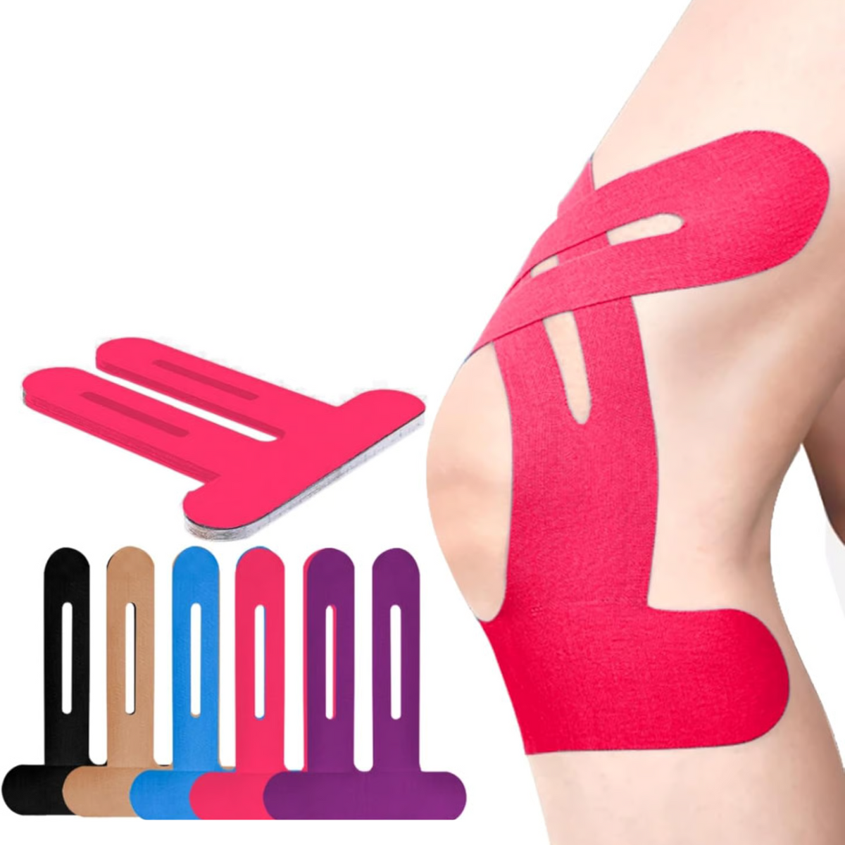 Knee Tape FlexiSupport – Pre-cut Kinesiology Tape for Direct Support | Skanto