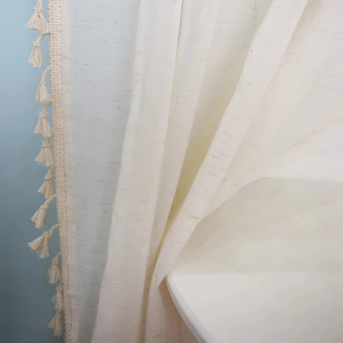 Skanto | Boho Cotton-Linen Semi-Sheer Curtains