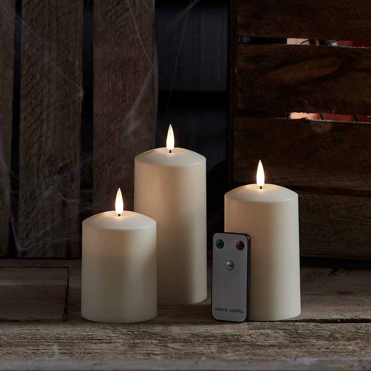 Brehn | TruGlow LED Outdoor Candles Trio with Remote Control