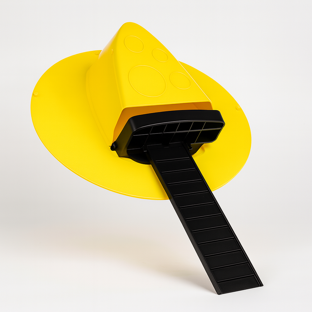 Mousetrap bucket lid with automatic reset