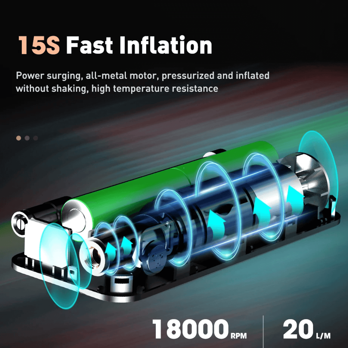 Skanto | Rechargeable Tire Inflator Wireless Battery Powered Pump