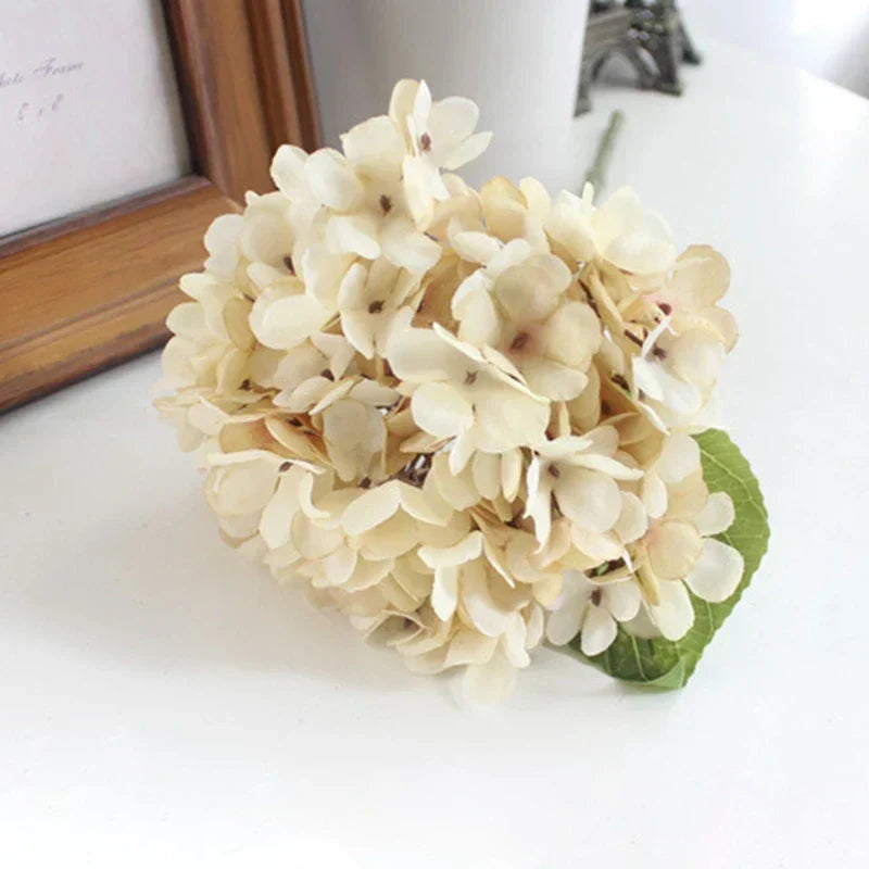 Silk hydrangea as home decoration