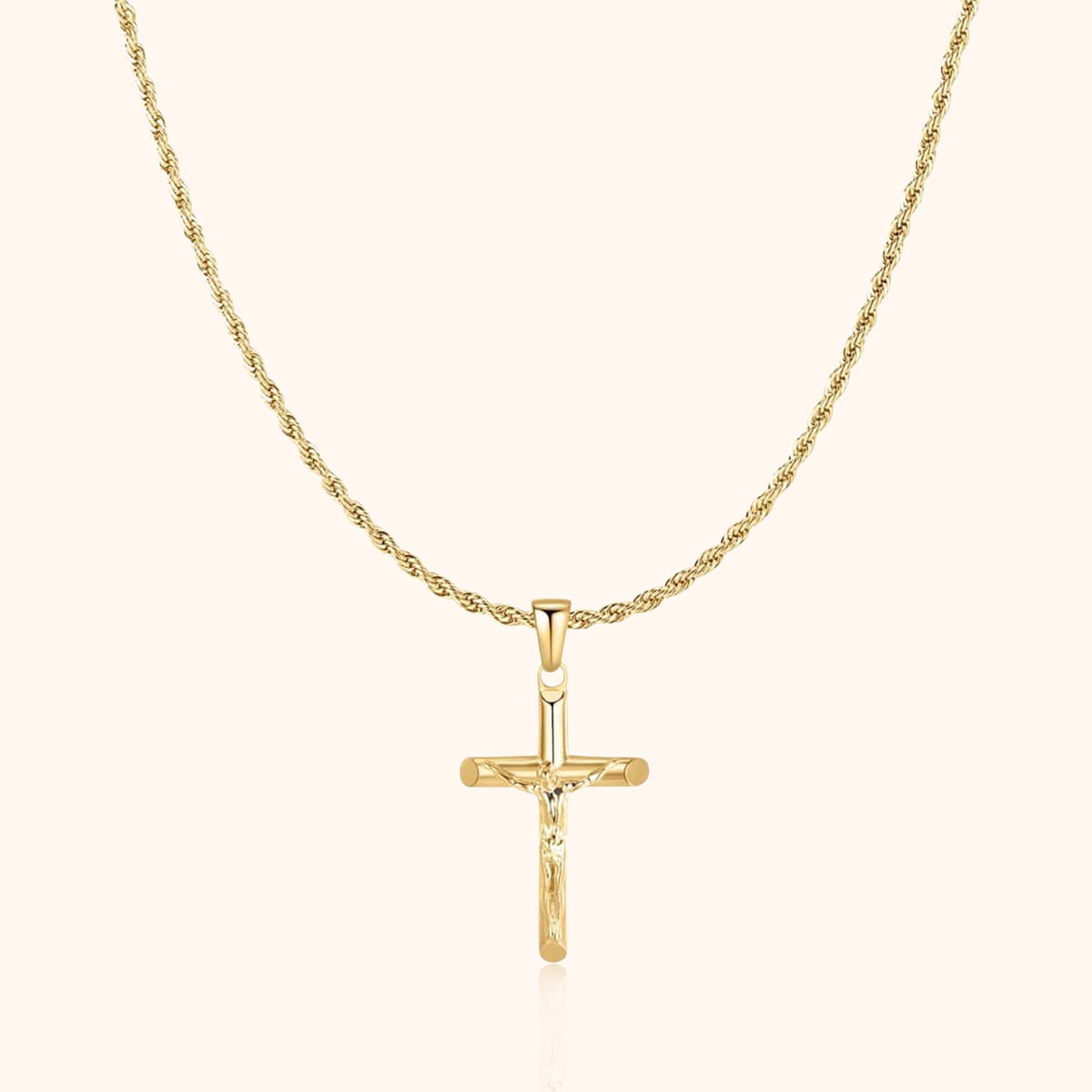 Skanto | Men's Necklace With Cross - Salvator
