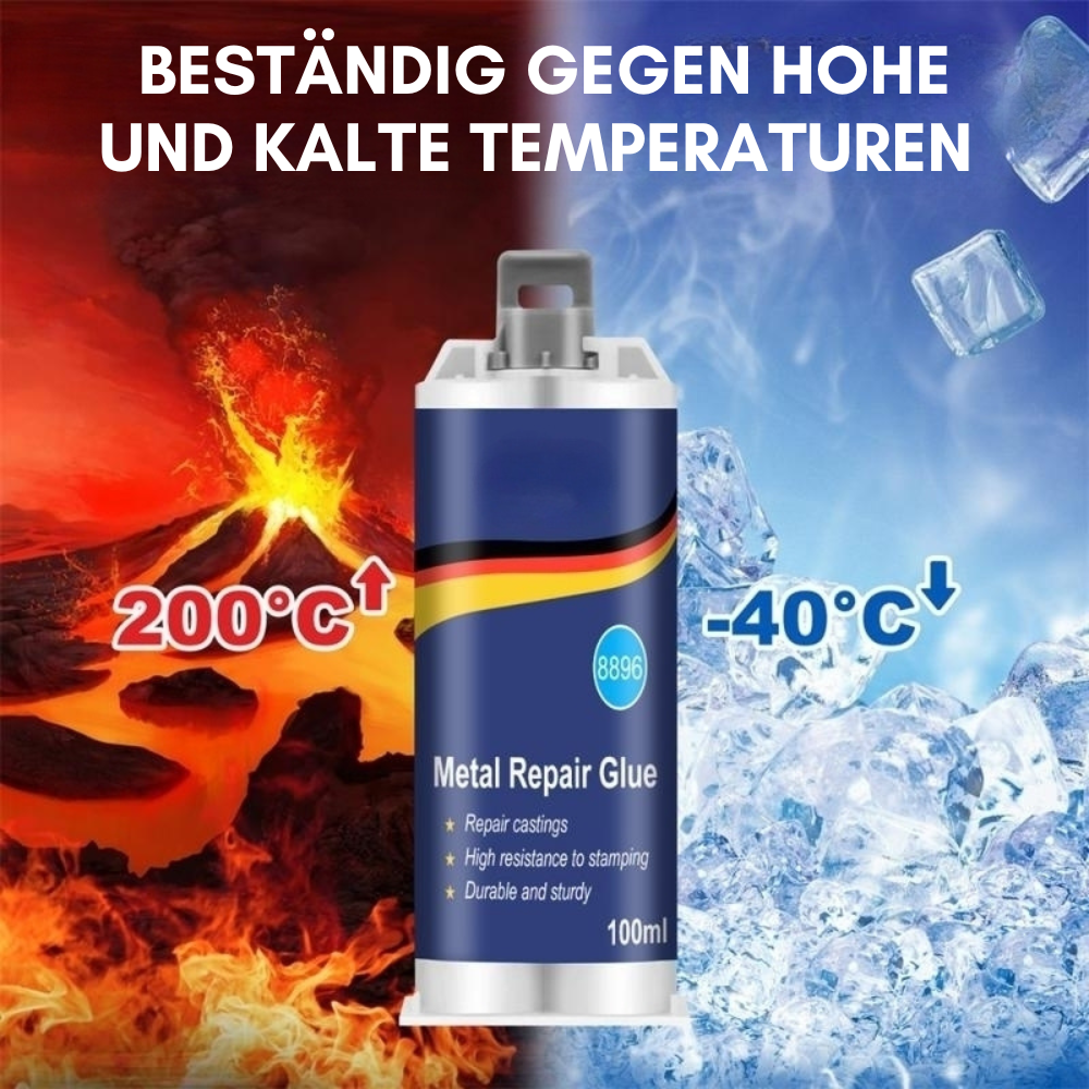 Karnz | High-Performance Metal Repair Adhesive | Industrial Adhesive for Cast Iron, Steel & Aluminum | Heat Resistant & Waterproof | 100ml Liquid Metal Repair Kit | Silver