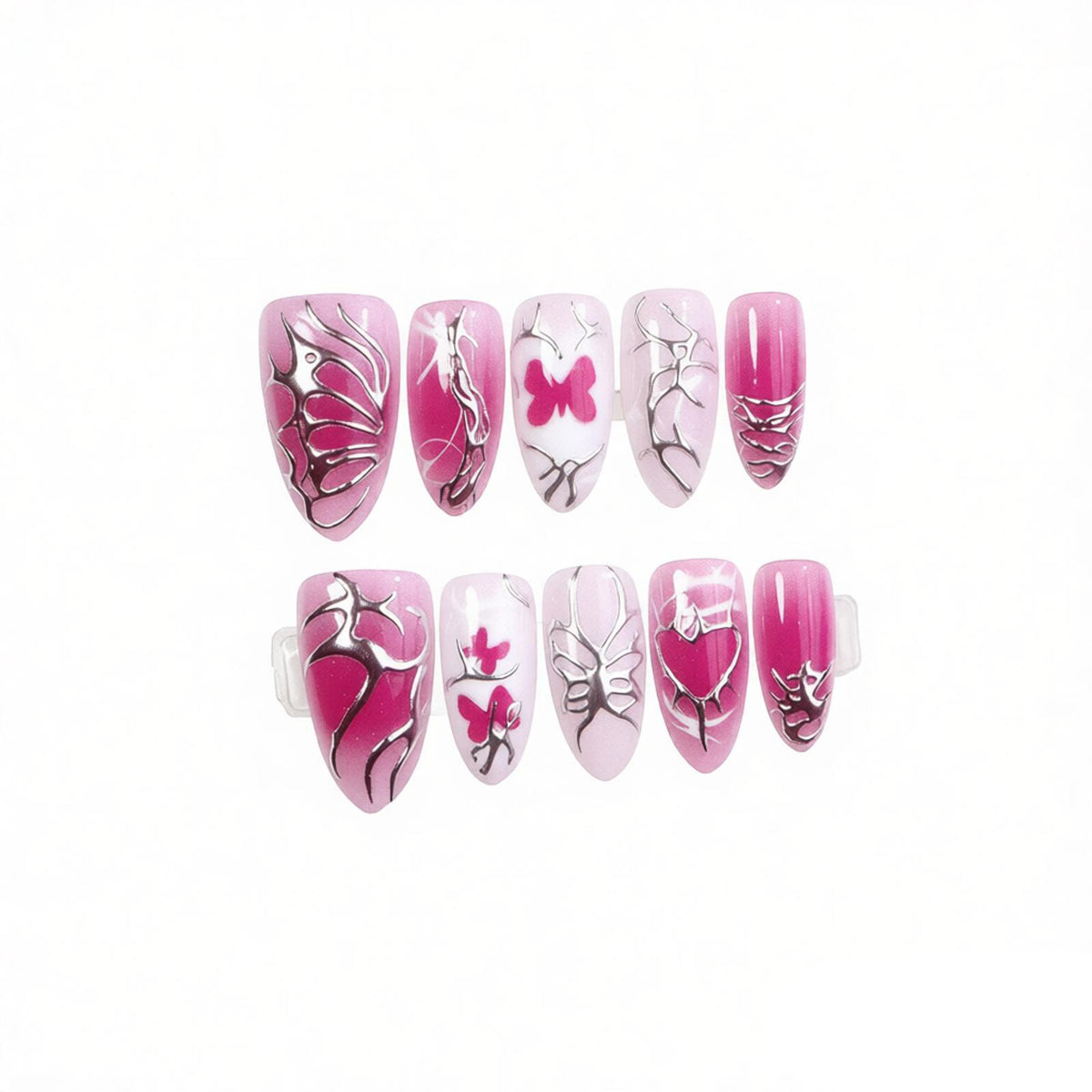 Artistic Butterfly Press-On Nail Set Acalora