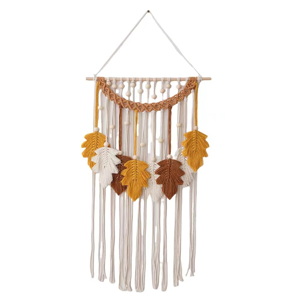 Bohemian Macramé Leaf Wall Hanging Acalora