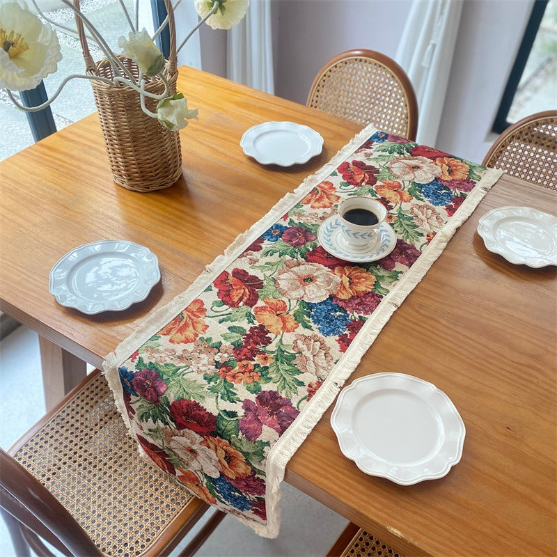 Elegant Floral Decorative Table Runner