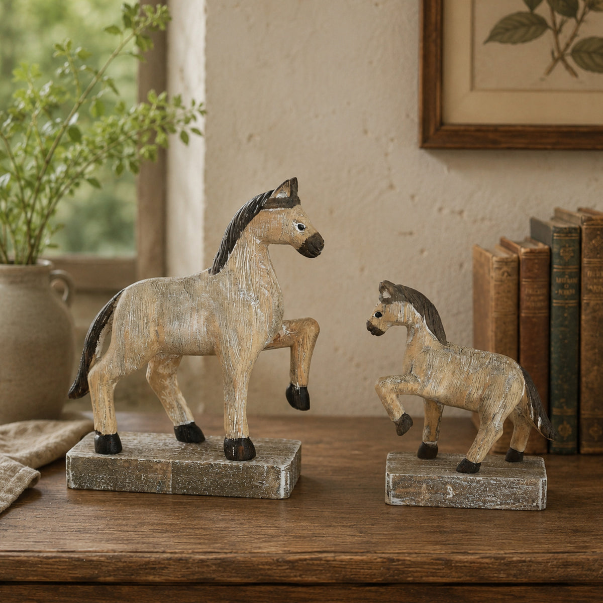 Handmade Horse Figurine Accent