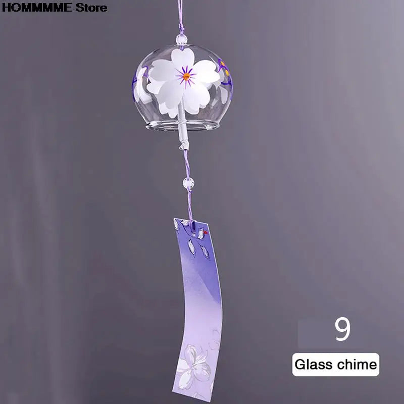 Yumeko Glass Wind Chime | Japanese Style | Handmade | Clear Sound | Decorative Pendant