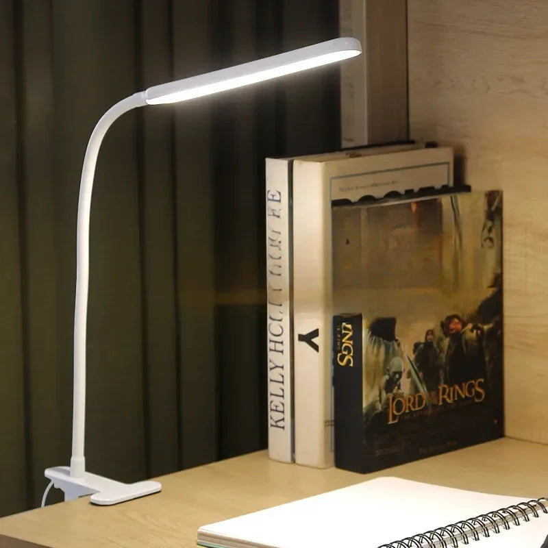 Karnz | LED Clamp Light LumaFlex | 3 Light Colors & 10 Brightness Levels | USB Powered | Flexible Gooseneck | Eye-Friendly & Dimmable