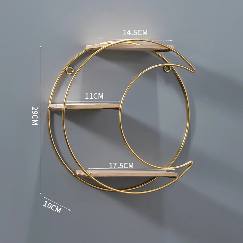 Skanto | NordicWave Double Circular Wall Shelf – Scandinavian Floating Shelf for Home Decor & Storage