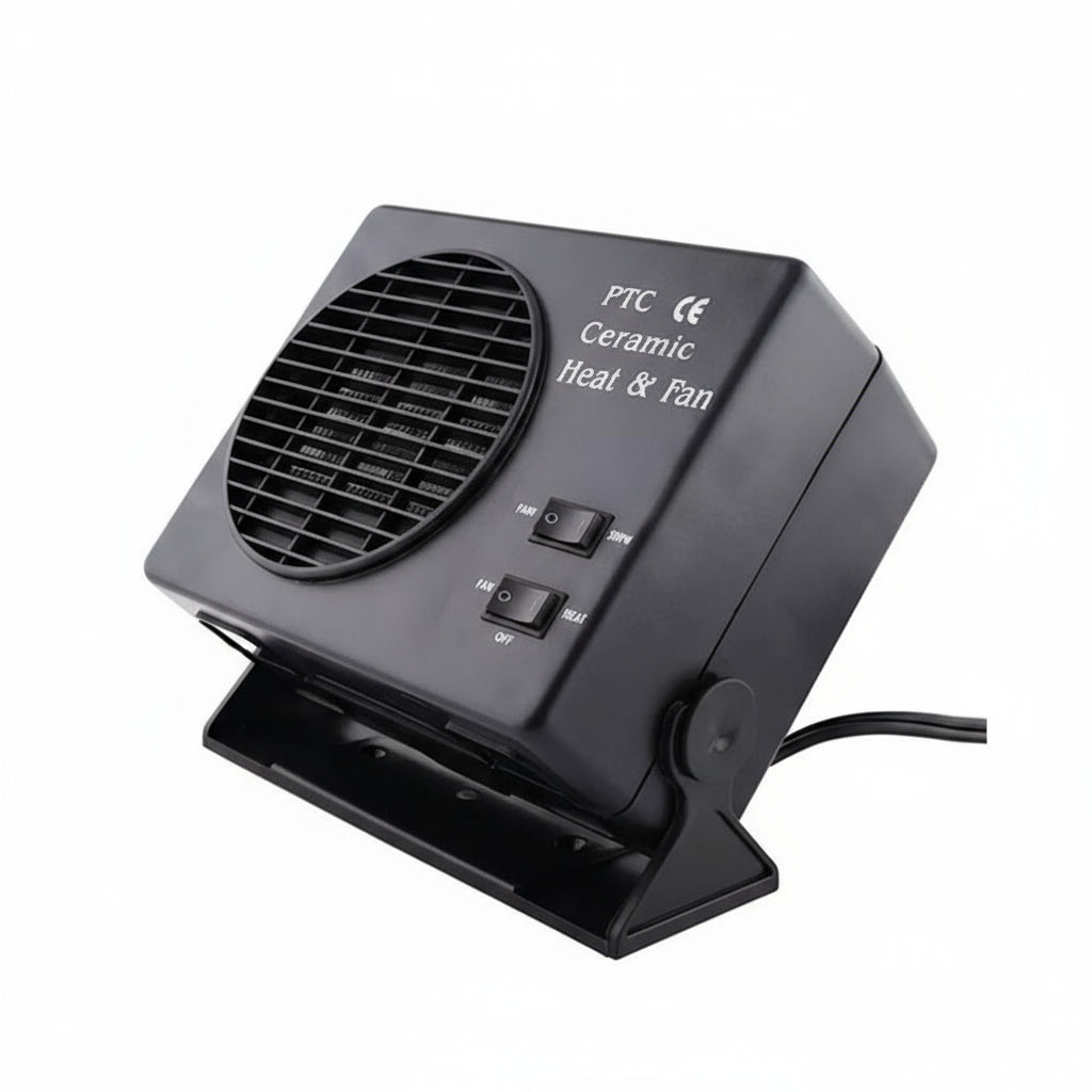 BowLift | 12V Ceramic Car Heater Fan | 150W-300W | Portable Defroster w/ Automatic Thermostat