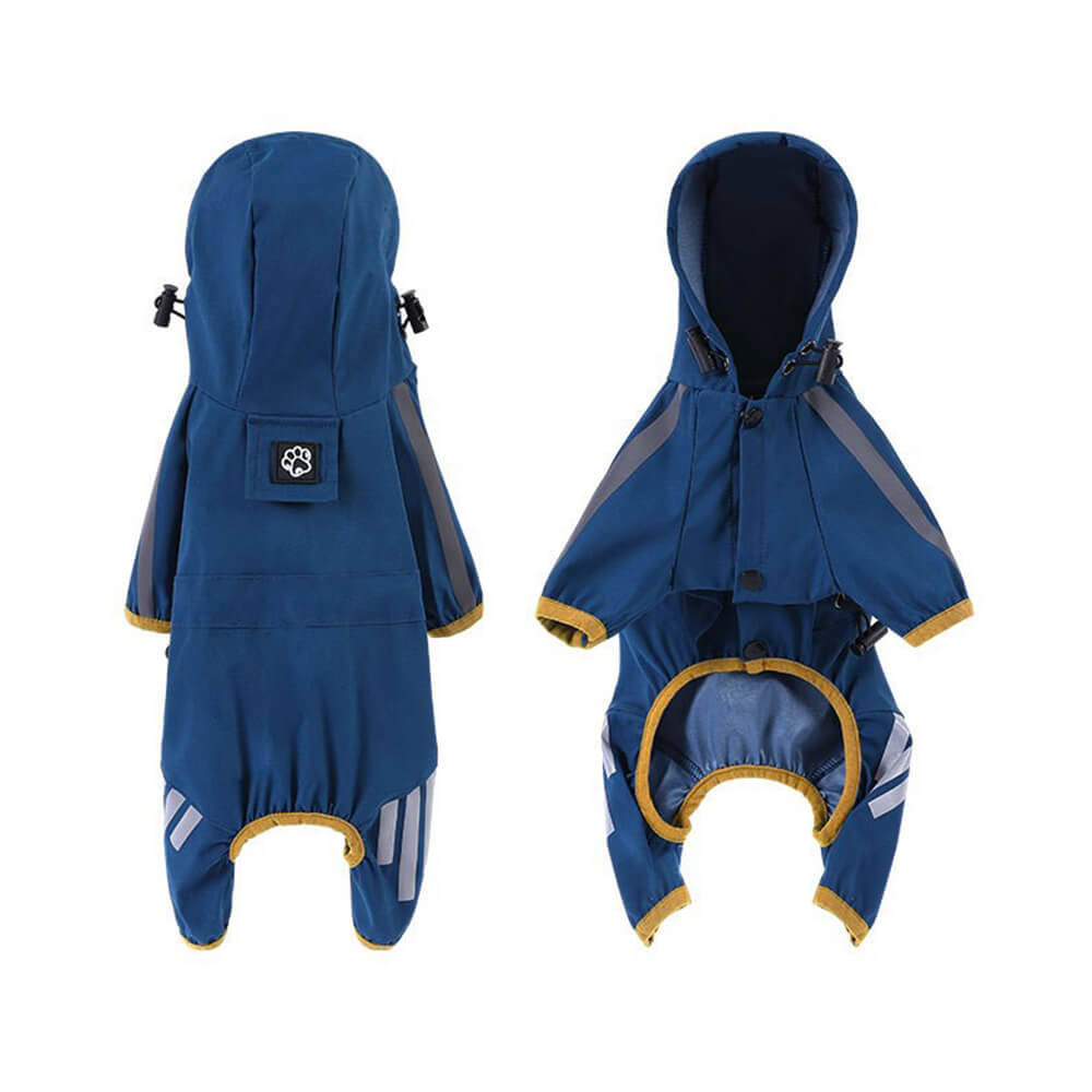 Skanto | RainBuddy Waterproof Dog Rain Suit | Reflective Stripes | Adjustable & With Hood