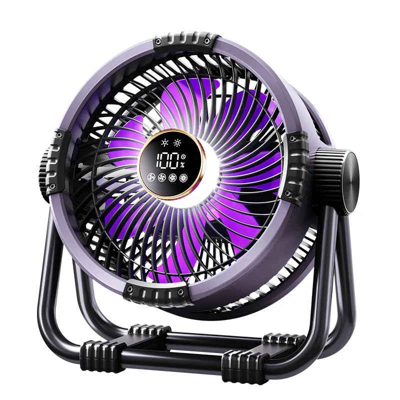 BowLift | Camping Fan with 20000mAh Battery, LED Light & Remote Control – WindMate