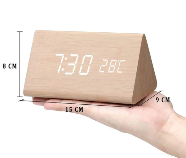 Sandsberg | WoodSense LED-Wood Clock – Voice-Controlled & Stylish for Any Room