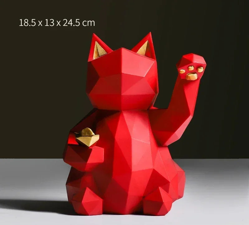Frendorf | Nordic Minimalism Geometry Lucky Cat Statues