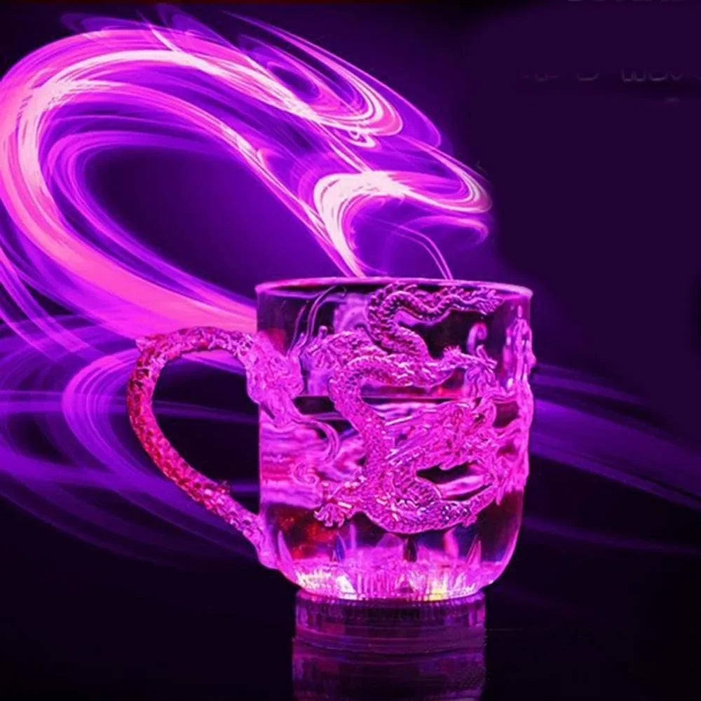 BowLift | 1 piece color changing luminous LED dragon mug water activated lights beer coffee milk tea wine whiskey bar cup travel creative gift