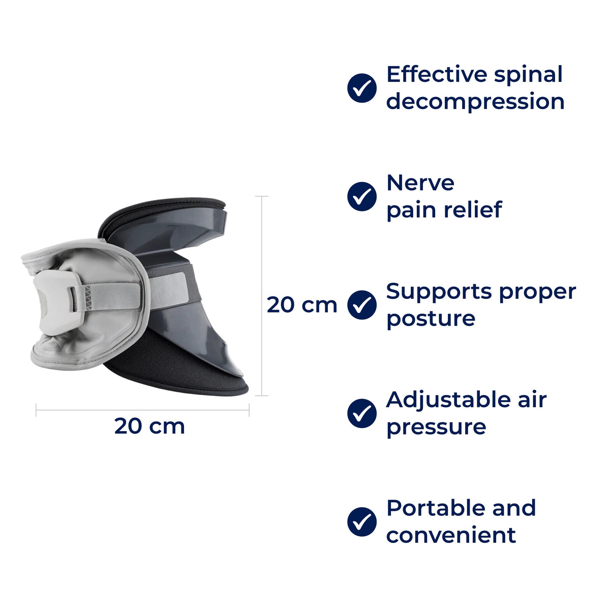 SpineEase | Neck Traction Collar – Cervical Retractor for Spine Decompression, Nerve & Posture Support – Neck Pain Relief Aid Skanto