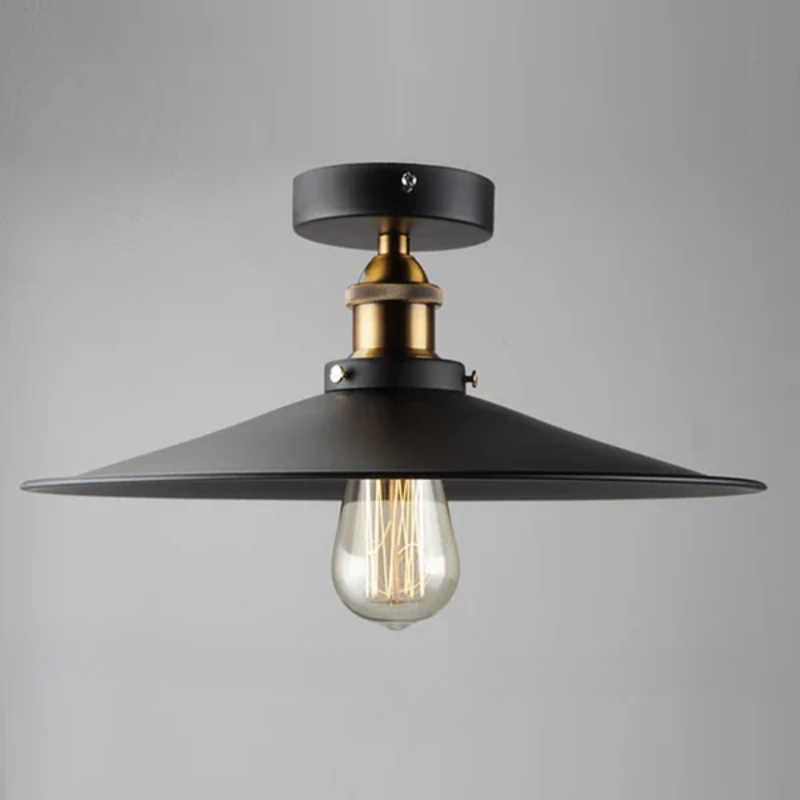 Vintage ceiling lamp in industrial style, retro ceiling light with Edison light bulb, LED-compatible | Brehn
