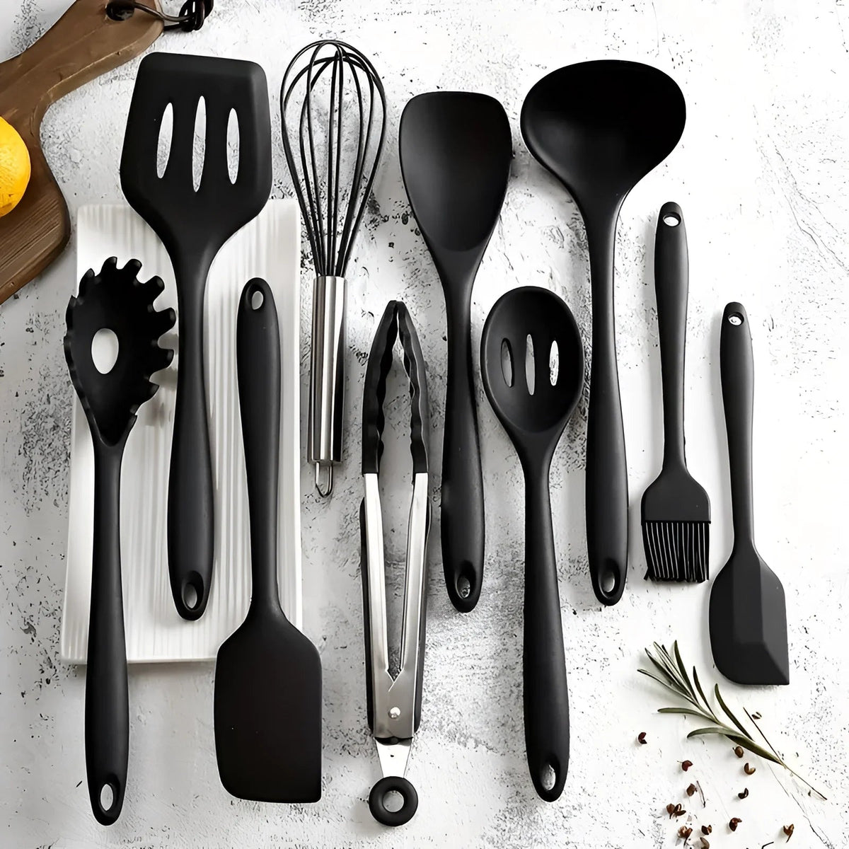BowLift | Silicone Kitchen Utensil Set – 12 Pieces, Non-stick, Ergonomic, Heat Resistant up to 230°C