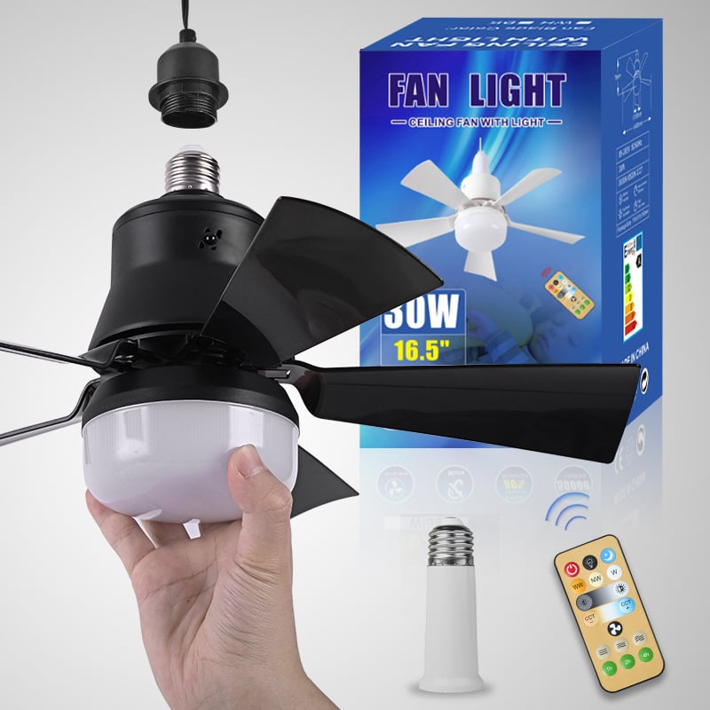 Skanto | 2-in-1 PORTABLE CEILING FAN & LIGHT with Remote Control