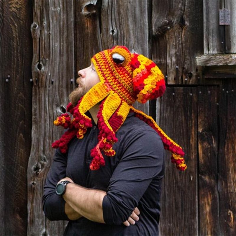 Skanto | Crochet Octopus Hat β Unique Hat with Tentacles for Costume & Winter (Gift Idea)