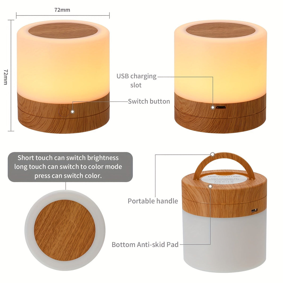 LightAura - RGB Touch Table Lamp with Remote Control Bowlift