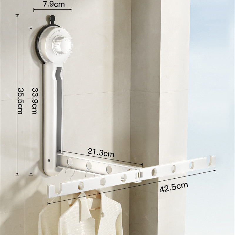 BowLift | Foldable Suction Cup Clothes Drying Rack for Windows