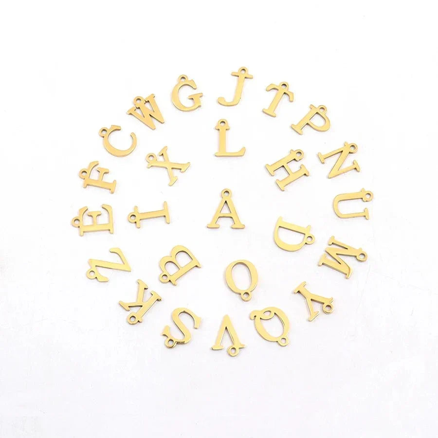 Skanto | Dainty Satellite Chain Letter Initial Necklace