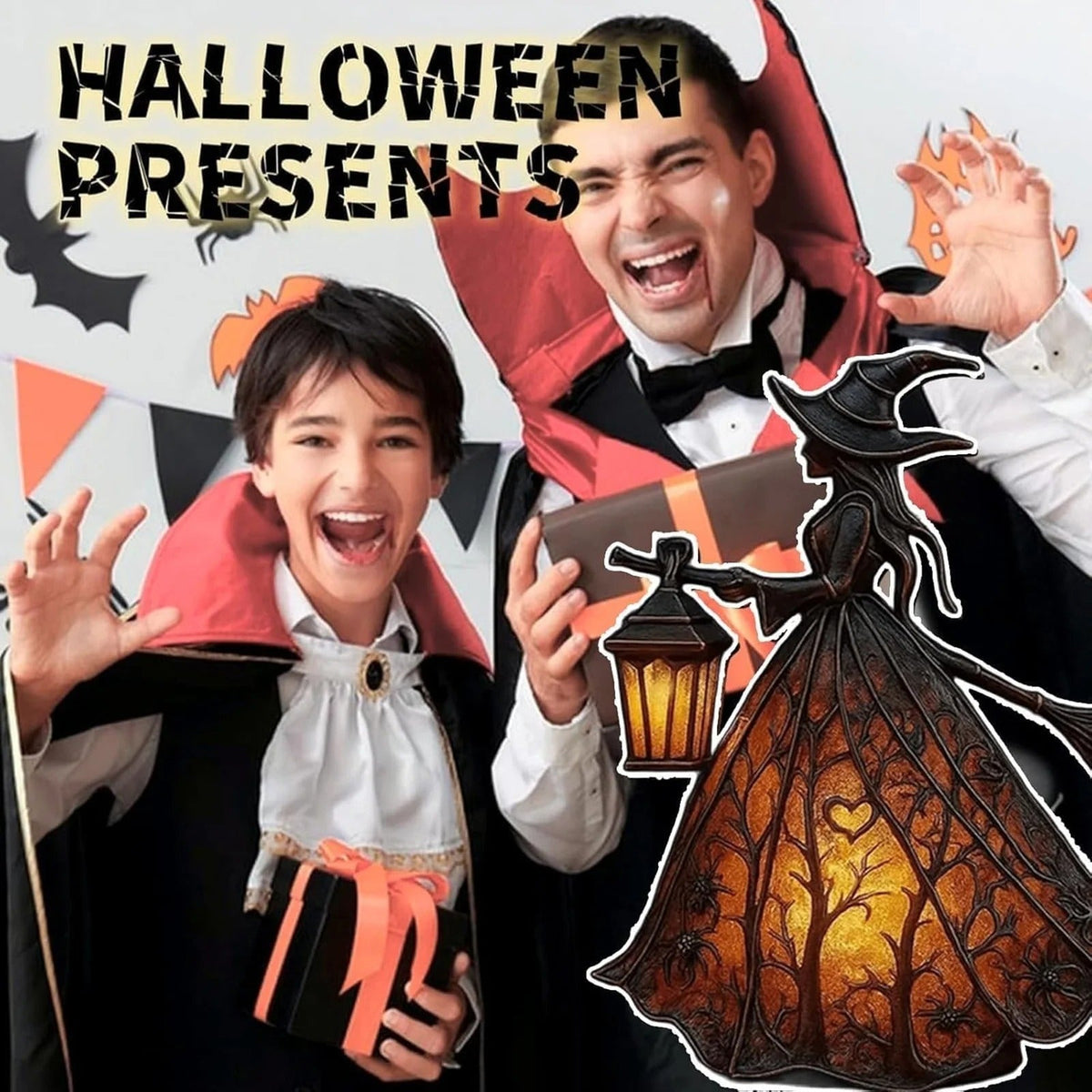 BowLift | Halloween Witches Lamp Mystica – Magical LED Decorative Lamp for Indoor