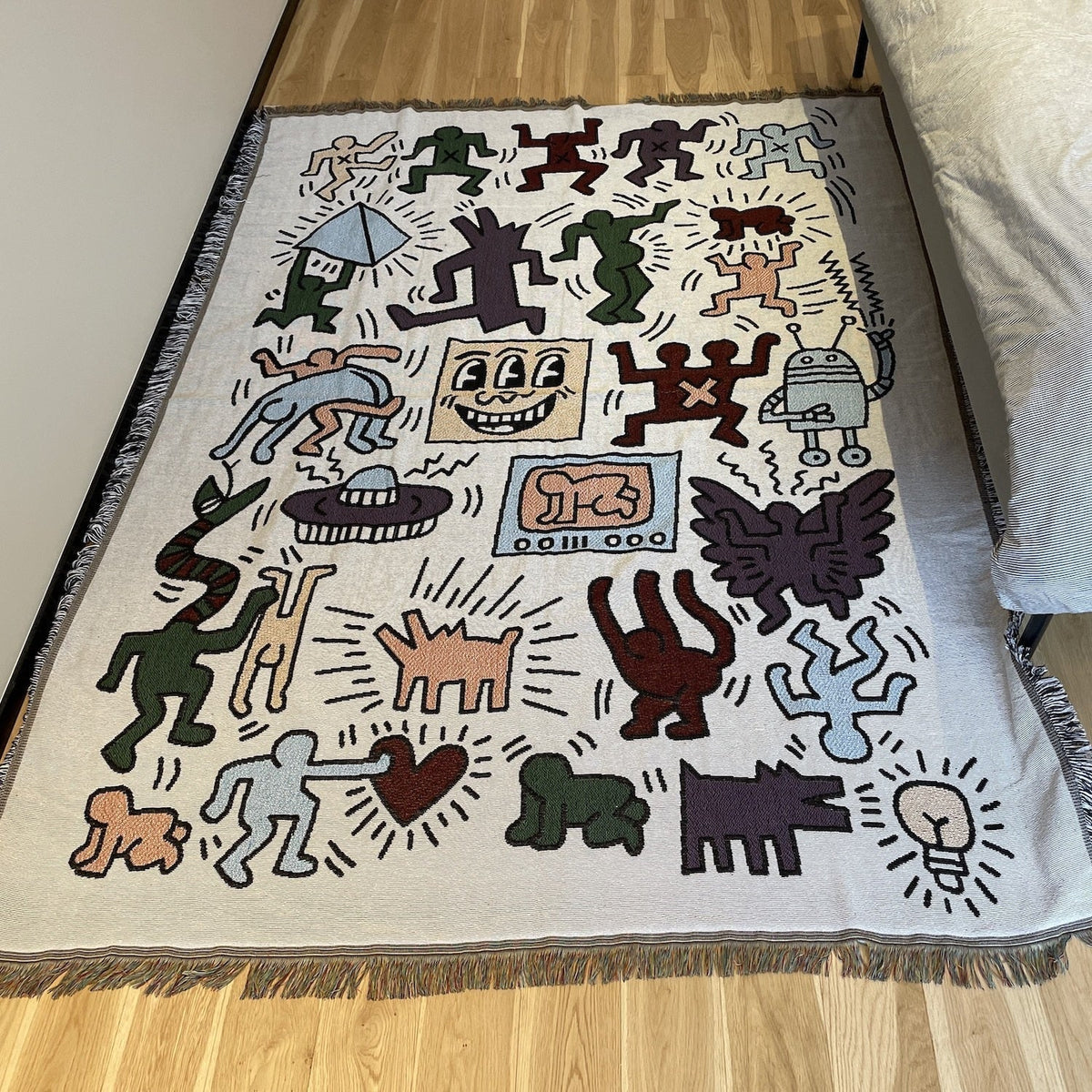 BowLift | Keith Haring Jigsaw Throw Blanket