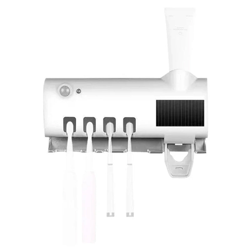 Skanto | Smart UV Light Sterilizer Toothbrush Holder, Wall-Mounted Toothpaste Dispenser
