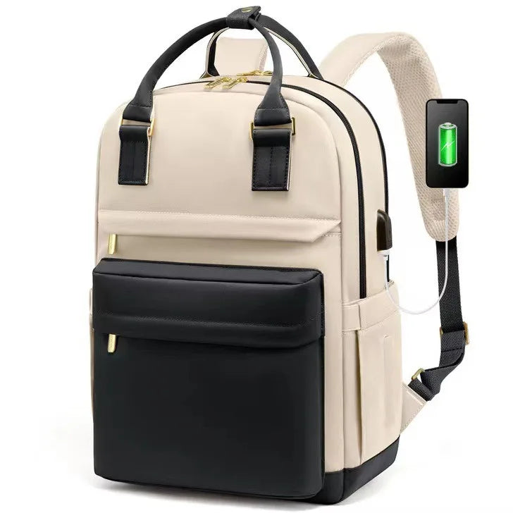 BowLift | Women’s Waterproof Laptop Backpack with USB Charging – Stylish 17-Inch Work, School & Travel Bag