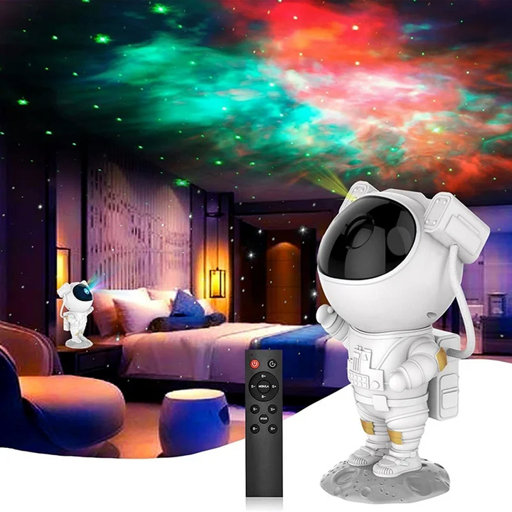 Astronaut Night Light Projector – LED Starry Sky Projector for Children's Room, Soothing Night Light with Galaxy and Space Projection, Dimmable and Adjustable | Kalsten