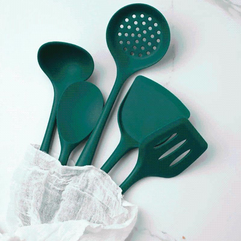 Green Silicone Utensil Set | Kalsten
