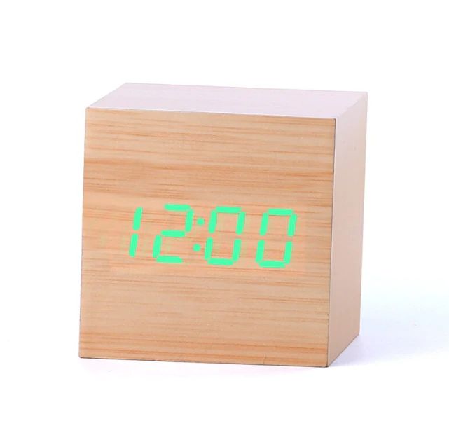 Modern Wooden Cube Digital Clock Kalsten